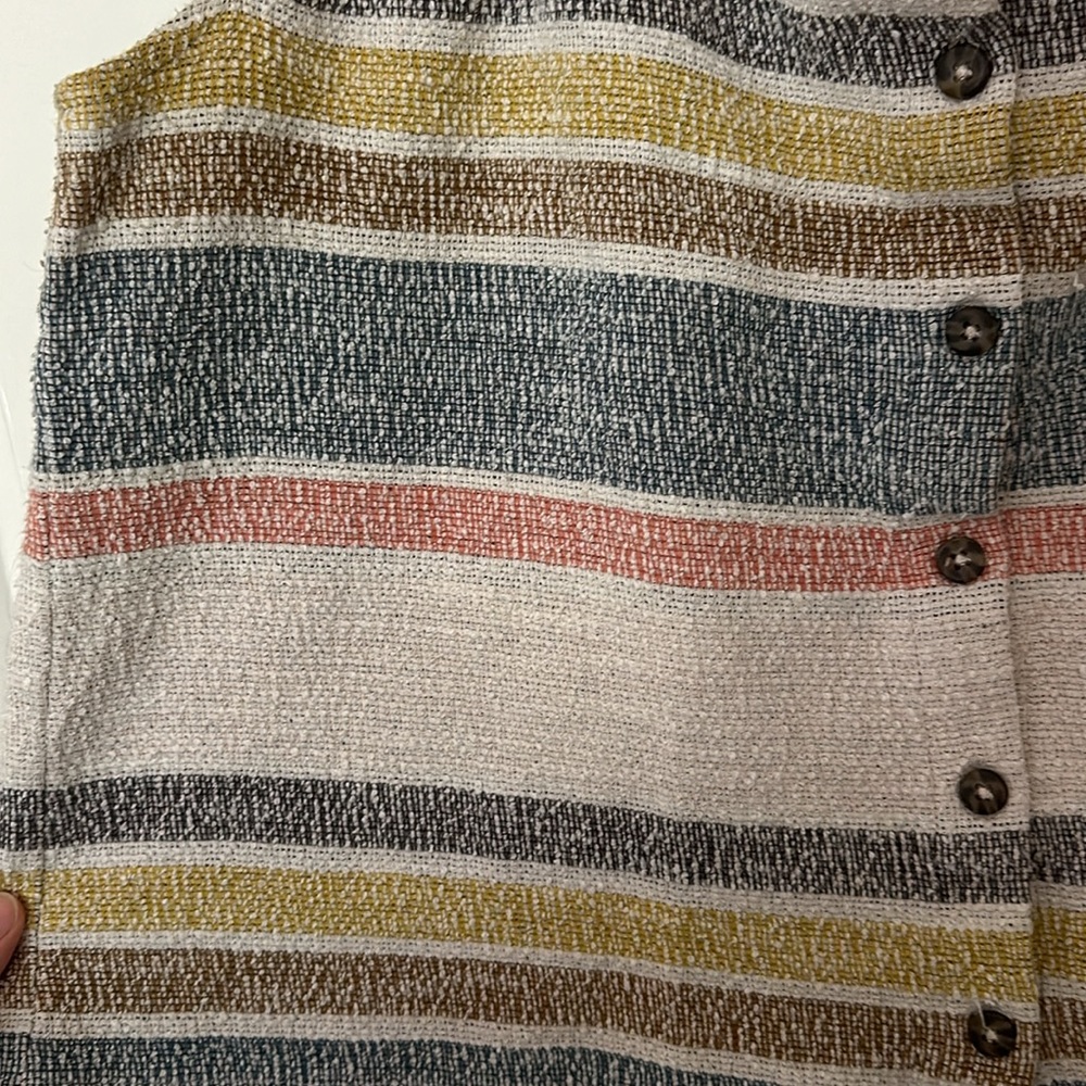 Madewell Texture and Thread flutter sleeve Striped Top XL - Picture 5 of 5